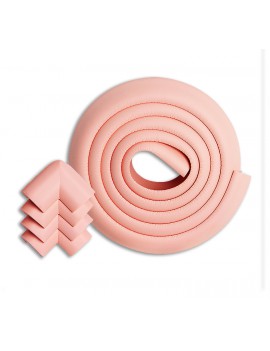 Набор защитные уголки 4 шт. и защитная лента 2 м, розовый - Babyhood, BH-603Р