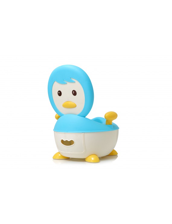 Детский горшок Пингвин, голубой Babyhood BH-113