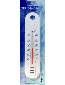 Термометр комнатный на пластиковом основании П-1, белый